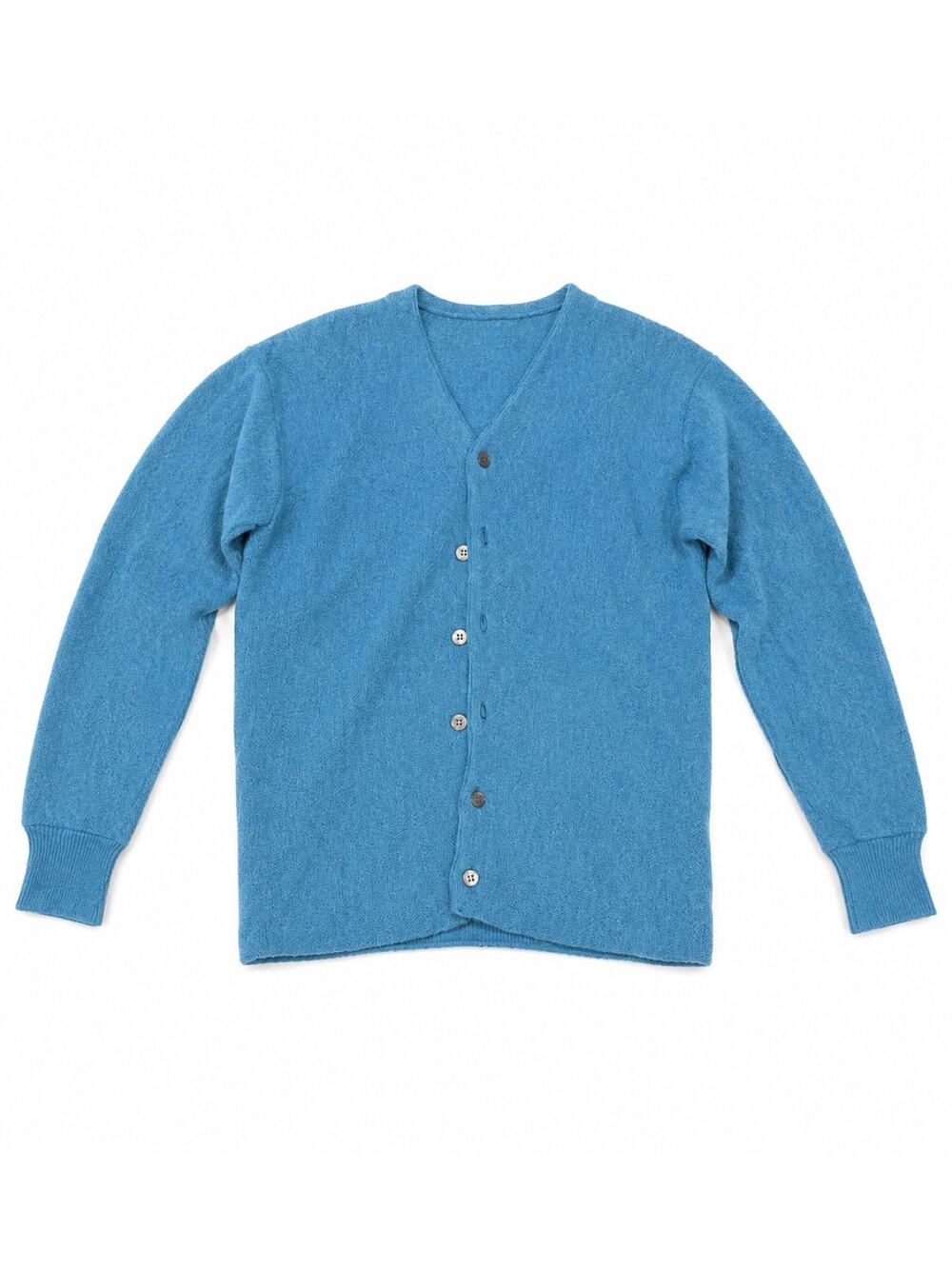 Vintage 80s 90s Navy Blue Cardigan Men M Buttons Grandpa Core Cabin Hipster Cozy